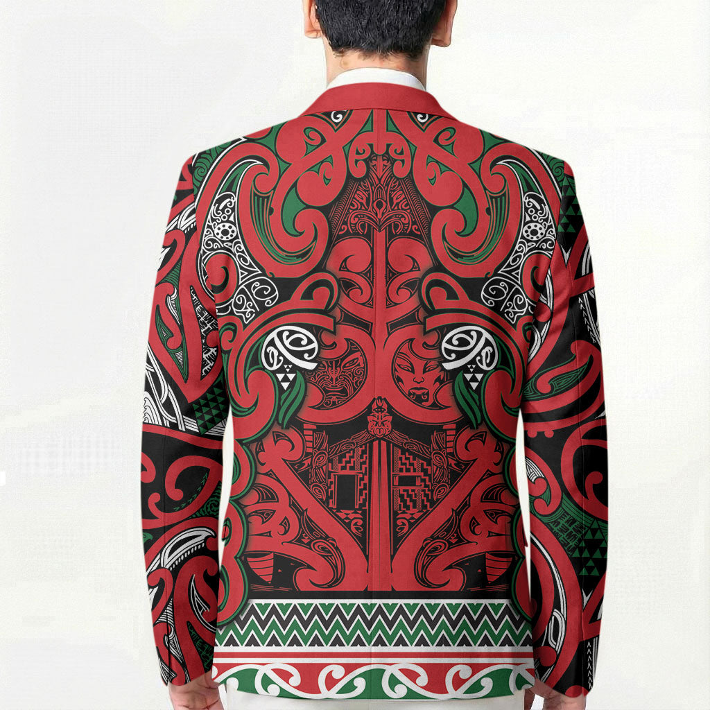 Aotearoa Iwi Tuhoe Blazer Maori Wharenui House Tribal Pattern LT9 - Polynesian Pride