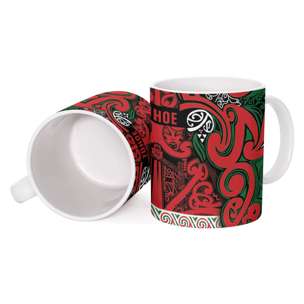 Aotearoa Iwi Tuhoe Ceramic Mug Maori Wharenui House Tribal Pattern LT9 - Polynesian Pride