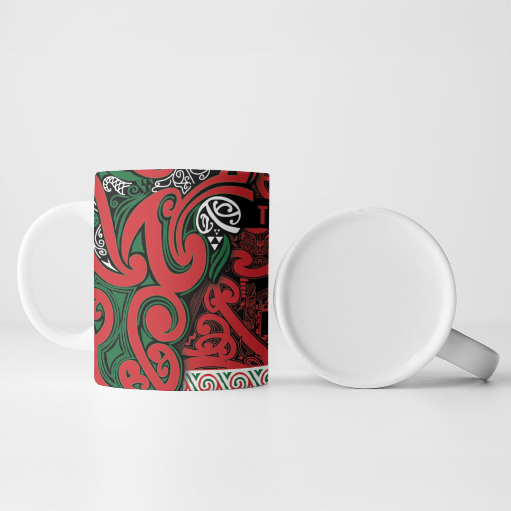 Aotearoa Iwi Tuhoe Ceramic Mug Maori Wharenui House Tribal Pattern LT9 - Polynesian Pride