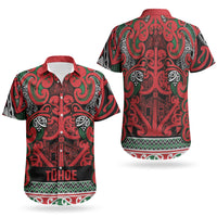 Aotearoa Iwi Tuhoe Couples Matching Tank Maxi Dress and Hawaiian Shirt Maori Wharenui House Tribal Pattern LT9 - Polynesian Pride