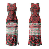 Aotearoa Iwi Tuhoe Couples Matching Tank Maxi Dress and Hawaiian Shirt Maori Wharenui House Tribal Pattern LT9 - Polynesian Pride