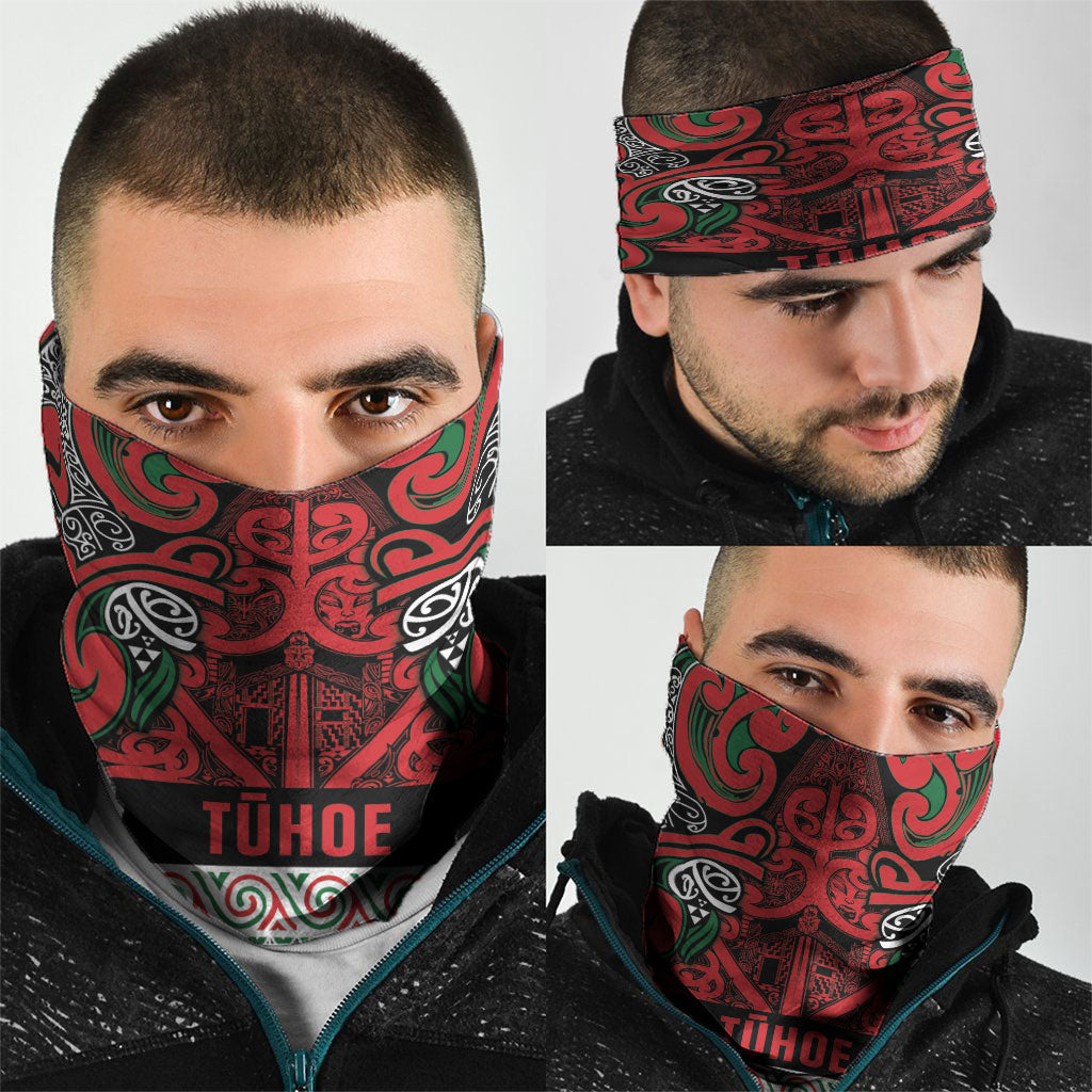 Aotearoa Iwi Tuhoe Neck Gaiter Maori Wharenui House Tribal Pattern LT9 - Polynesian Pride