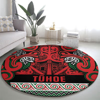 Aotearoa Iwi Tuhoe Round Carpet Maori Wharenui House Tribal Pattern LT9 - Polynesian Pride