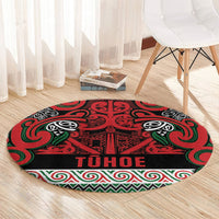 Aotearoa Iwi Tuhoe Round Carpet Maori Wharenui House Tribal Pattern LT9 - Polynesian Pride