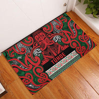 Aotearoa Iwi Tuhoe Rubber Doormat Maori Wharenui House Tribal Pattern LT9 - Polynesian Pride