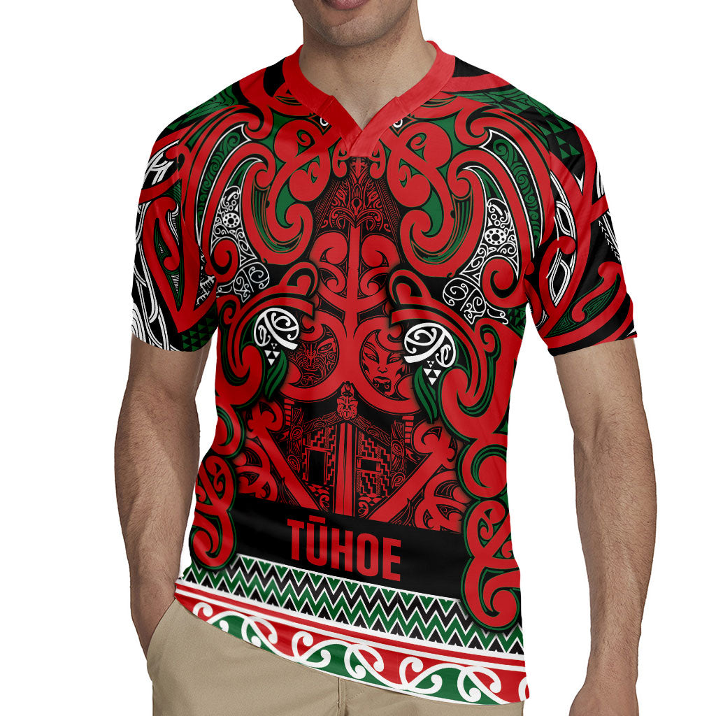 Aotearoa Iwi Tuhoe Rugby Jersey Maori Wharenui House Tribal Pattern LT9 - Polynesian Pride