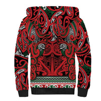 Aotearoa Iwi Tuhoe Sherpa Hoodie Maori Wharenui House Tribal Pattern LT9 - Polynesian Pride