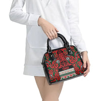 Aotearoa Iwi Tuhoe Shoulder Handbag Maori Wharenui House Tribal Pattern LT9 - Polynesian Pride