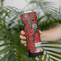 Aotearoa Iwi Tuhoe Skinny Tumbler Maori Wharenui House Tribal Pattern LT9 - Polynesian Pride