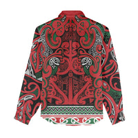 Aotearoa Iwi Tuhoe Women Casual Shirt Maori Wharenui House Tribal Pattern LT9 - Polynesian Pride