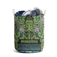 Aotearoa Iwi Whakatohea Laundry Basket Maori Wharenui House Tribal Pattern LT9 - Polynesian Pride