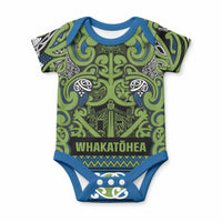Aotearoa Iwi Whakatohea Baby Onesie Maori Wharenui House Tribal Pattern