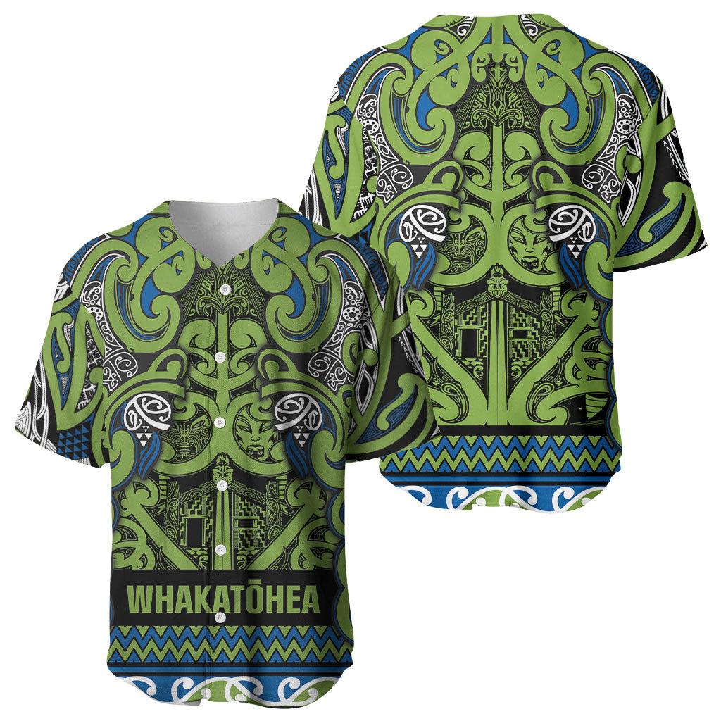 Aotearoa Iwi Whakatohea Baseball Jersey Maori Wharenui House Tribal Pattern LT9 - Polynesian Pride