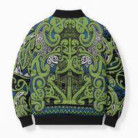 Aotearoa Iwi Whakatohea Bomber Puffer Jacket Maori Wharenui House Tribal Pattern LT9 - Polynesian Pride