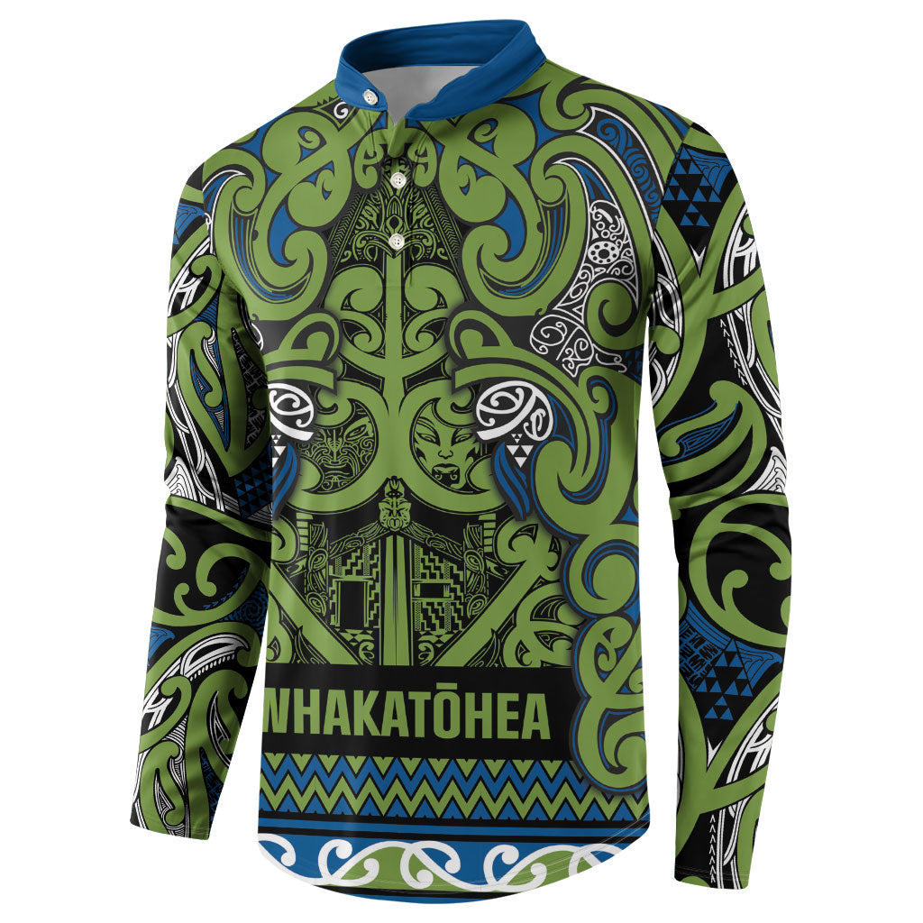Aotearoa Iwi Whakatohea Button Sweatshirt Maori Wharenui House Tribal Pattern LT9 - Polynesian Pride