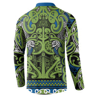 Aotearoa Iwi Whakatohea Button Sweatshirt Maori Wharenui House Tribal Pattern LT9 - Polynesian Pride