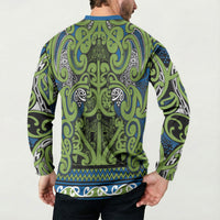 Aotearoa Iwi Whakatohea Button Sweatshirt Maori Wharenui House Tribal Pattern LT9 - Polynesian Pride