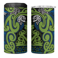 Aotearoa Iwi Whakatohea 4 in 1 Can Cooler Tumbler Maori Wharenui House Tribal Pattern LT9 One Size: 16 oz Olive green - Polynesian Pride