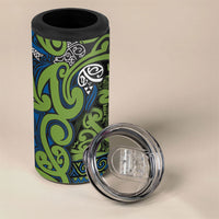 Aotearoa Iwi Whakatohea 4 in 1 Can Cooler Tumbler Maori Wharenui House Tribal Pattern LT9 - Polynesian Pride