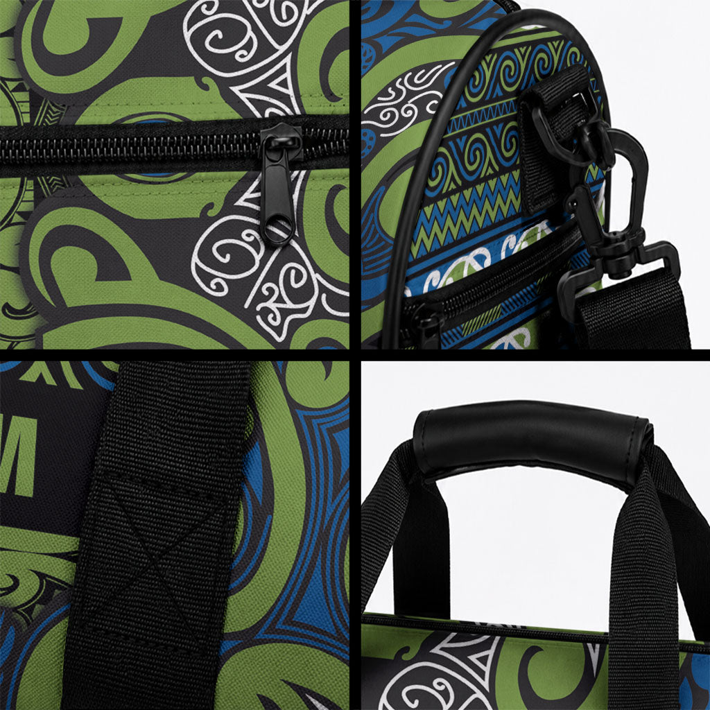 Aotearoa Iwi Whakatohea Duffle Bag Maori Wharenui House Tribal Pattern