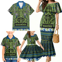Aotearoa Iwi Whakatohea Family Matching Mermaid Dress and Hawaiian Shirt Maori Wharenui House Tribal Pattern LT9 - Polynesian Pride