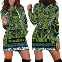 Aotearoa Iwi Whakatohea Hoodie Dress Maori Wharenui House Tribal Pattern LT9 - Polynesian Pride