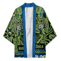 Aotearoa Iwi Whakatohea Kimono Maori Wharenui House Tribal Pattern LT9 Unisex Olive green - Polynesian Pride