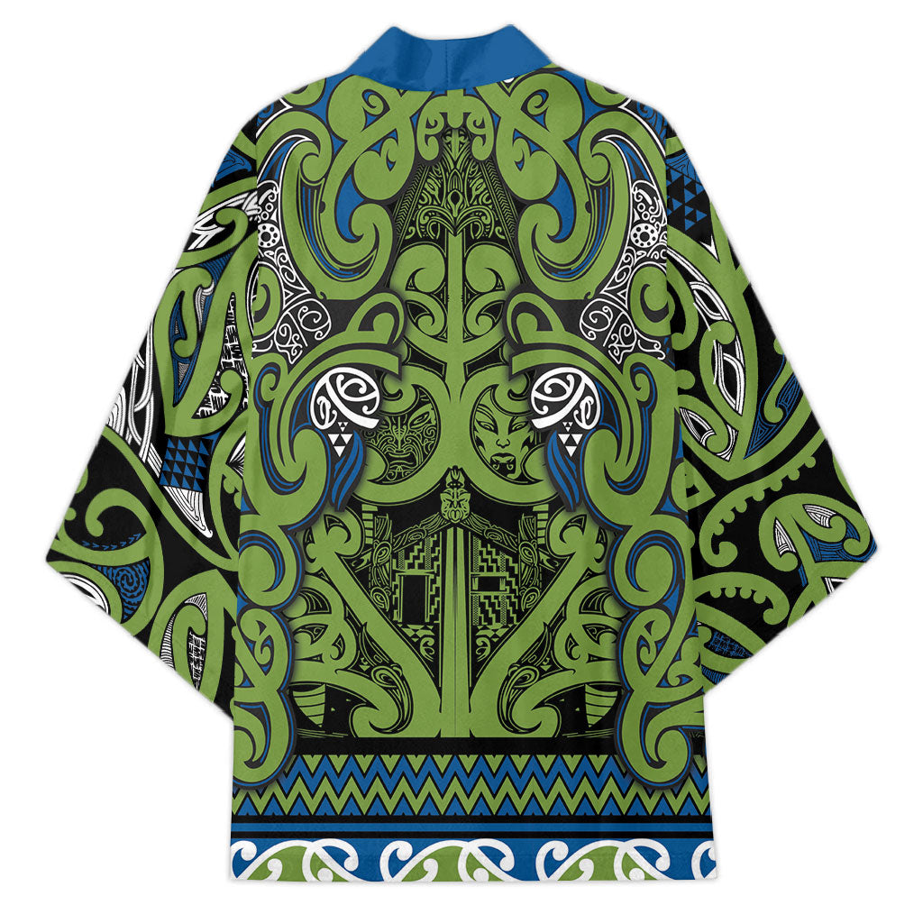 Aotearoa Iwi Whakatohea Kimono Maori Wharenui House Tribal Pattern LT9 - Polynesian Pride