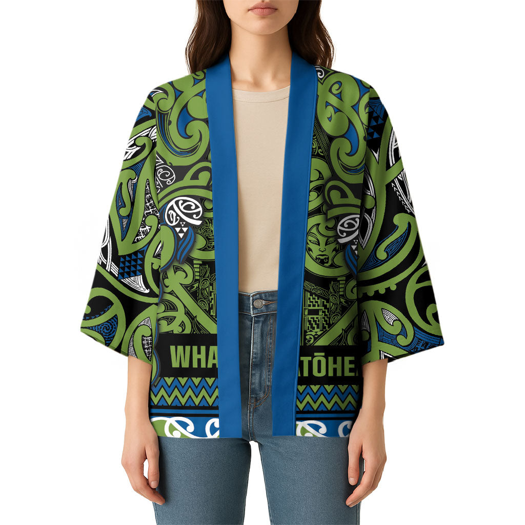 Aotearoa Iwi Whakatohea Kimono Maori Wharenui House Tribal Pattern LT9 - Polynesian Pride