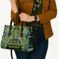 Aotearoa Iwi Whakatohea Leather Bag Maori Wharenui House Tribal Pattern LT9 - Polynesian Pride