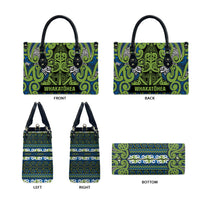 Aotearoa Iwi Whakatohea Leather Bag Maori Wharenui House Tribal Pattern LT9 - Polynesian Pride