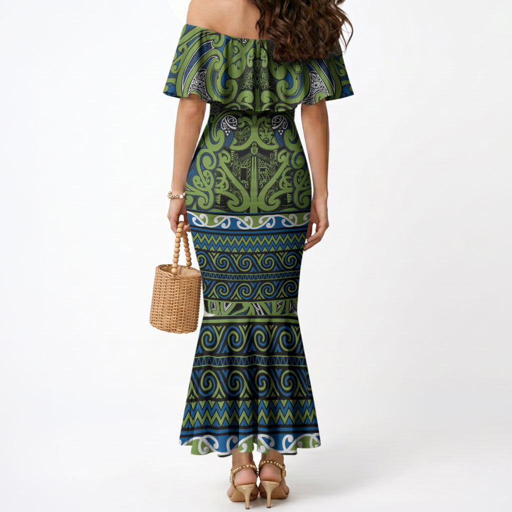 Aotearoa Iwi Whakatohea Mermaid Dress Maori Wharenui House Tribal Pattern LT9 - Polynesian Pride