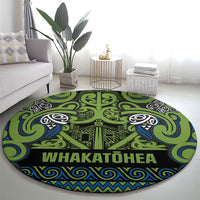 Aotearoa Iwi Whakatohea Round Carpet Maori Wharenui House Tribal Pattern LT9 - Polynesian Pride
