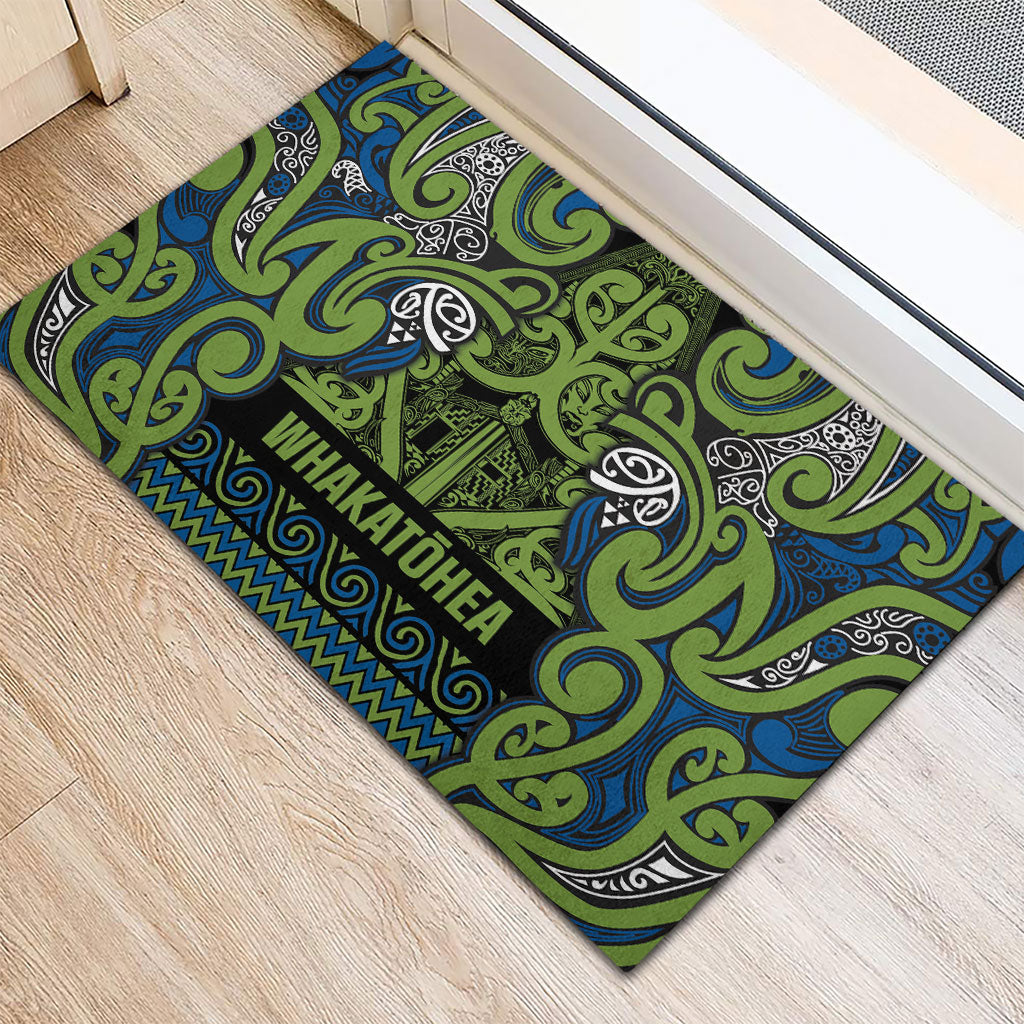 Aotearoa Iwi Whakatohea Rubber Doormat Maori Wharenui House Tribal Pattern LT9 - Polynesian Pride