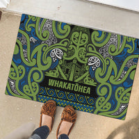 Aotearoa Iwi Whakatohea Rubber Doormat Maori Wharenui House Tribal Pattern LT9 - Polynesian Pride