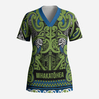 Aotearoa Iwi Whakatohea Scrub Top Maori Wharenui House Tribal Pattern LT9 Adult Olive green - Polynesian Pride