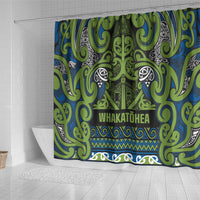 Aotearoa Iwi Whakatohea Shower Curtain Maori Wharenui House Tribal Pattern LT9 - Polynesian Pride
