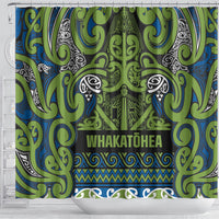 Aotearoa Iwi Whakatohea Shower Curtain Maori Wharenui House Tribal Pattern LT9 - Polynesian Pride