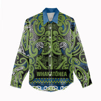 Aotearoa Iwi Whakatohea Women Casual Shirt Maori Wharenui House Tribal Pattern LT9 - Polynesian Pride