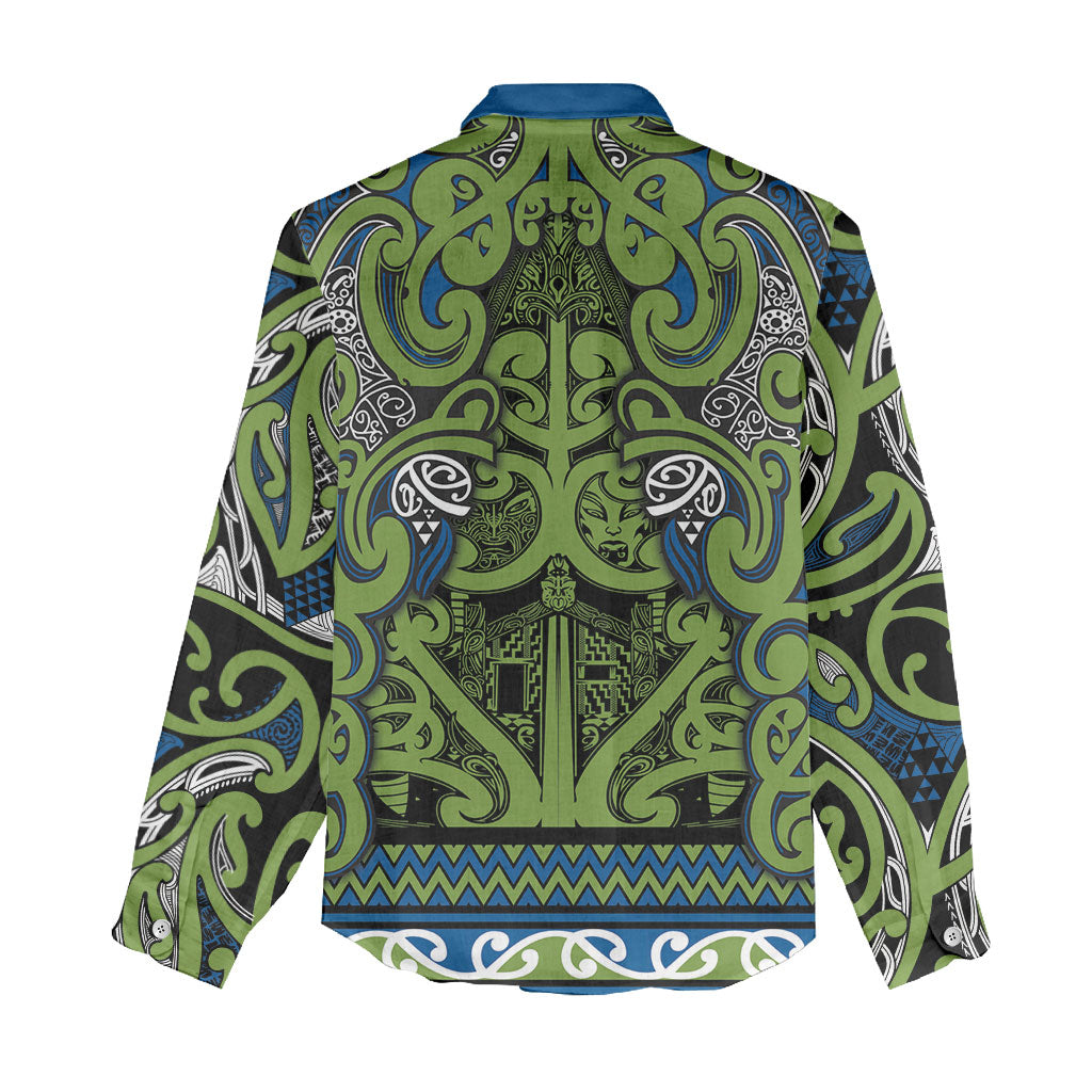 Aotearoa Iwi Whakatohea Women Casual Shirt Maori Wharenui House Tribal Pattern LT9 - Polynesian Pride