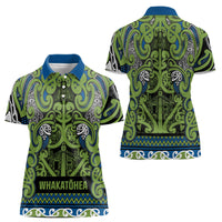 Aotearoa Iwi Whakatohea Women Polo Shirt Maori Wharenui House Tribal Pattern LT9 - Polynesian Pride