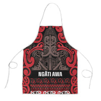 Aotearoa Iwi Ngati Awa Apron Maori Wharenui House Tribal Pattern LT9 Red - Polynesian Pride