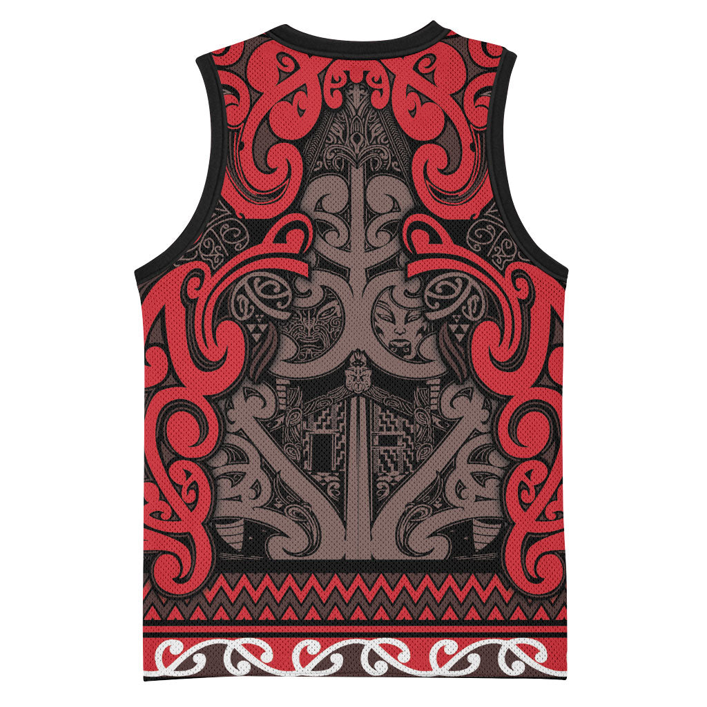 Aotearoa Iwi Ngati Awa Basketball Jersey Maori Wharenui House Tribal Pattern LT9 - Polynesian Pride