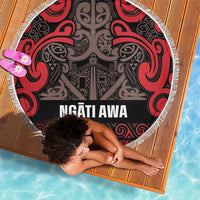 Aotearoa Iwi Ngati Awa Beach Blanket Maori Wharenui House Tribal Pattern LT9 - Polynesian Pride