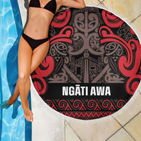 Aotearoa Iwi Ngati Awa Beach Blanket Maori Wharenui House Tribal Pattern LT9 - Polynesian Pride