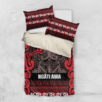 Aotearoa Iwi Ngati Awa Bedding Set Maori Wharenui House Tribal Pattern LT9 US Twin 172cm x 218cm Red - Polynesian Pride