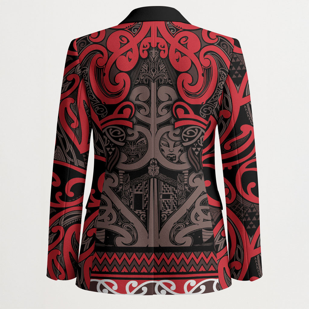 Aotearoa Iwi Ngati Awa Blazer Maori Wharenui House Tribal Pattern LT9 - Polynesian Pride