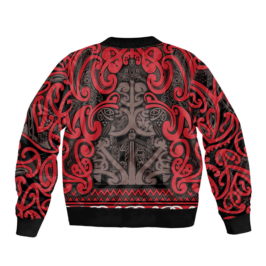 Aotearoa Iwi Ngati Awa Bomber Jacket Maori Wharenui House Tribal Pattern LT9 - Polynesian Pride