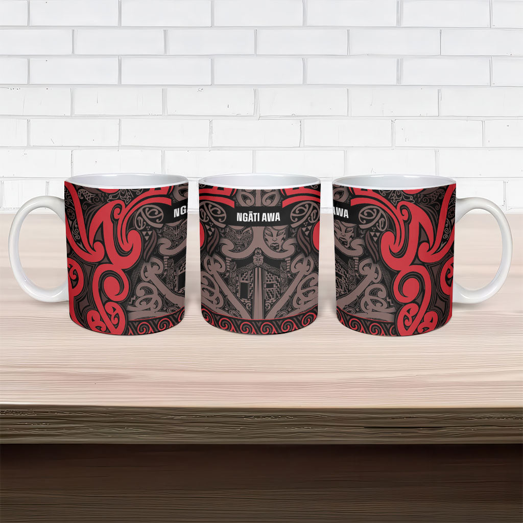 Aotearoa Iwi Ngati Awa Ceramic Mug Maori Wharenui House Tribal Pattern LT9 - Polynesian Pride