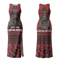 Aotearoa Iwi Ngati Awa Couples Matching Tank Maxi Dress and Hawaiian Shirt Maori Wharenui House Tribal Pattern LT9 - Polynesian Pride